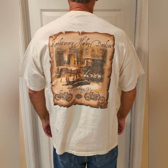 Harley-Davidson T-Shirt in Cream. XL - Picture 2 of 8